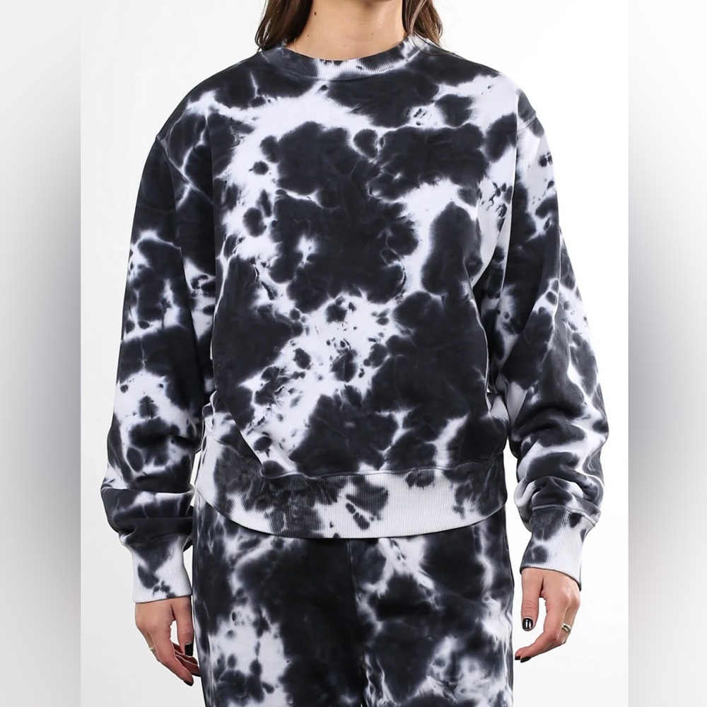 Brunette The Label Marble Tie-Dye Crewneck Sweatshirt